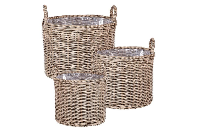 Trädgårdskruka Pendula set om 3 Brun, Brun