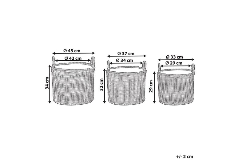 Trädgårdskruka Pendula set om 3 Naturlig - Naturlig - Trädgård & spabad - Trädgårdsskötsel - Odling - Planteringskärl & blomkruka - Stor blomkruka