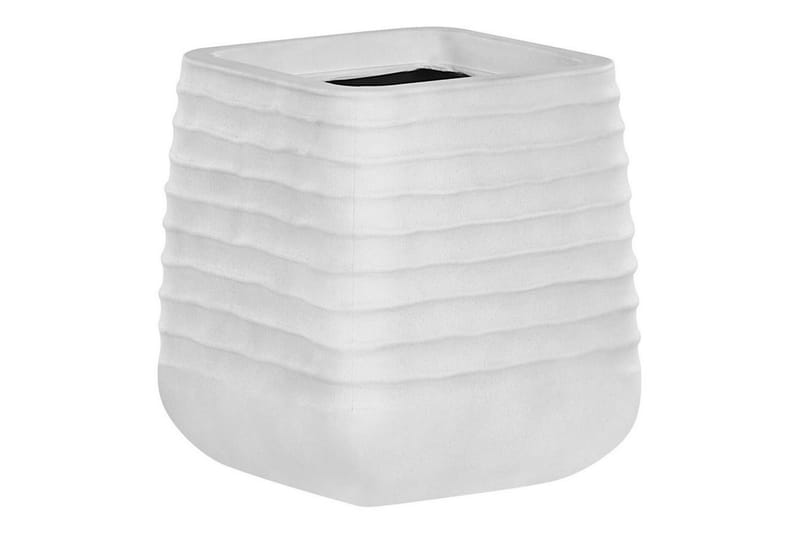Trädgårdskruka Parikia Vit, 28x28x27 cm - Vit, 28x28x27 cm - Trädgård & spabad - Trädgårdsskötsel - Odling - Planteringskärl & blomkruka - Stor blomkruka