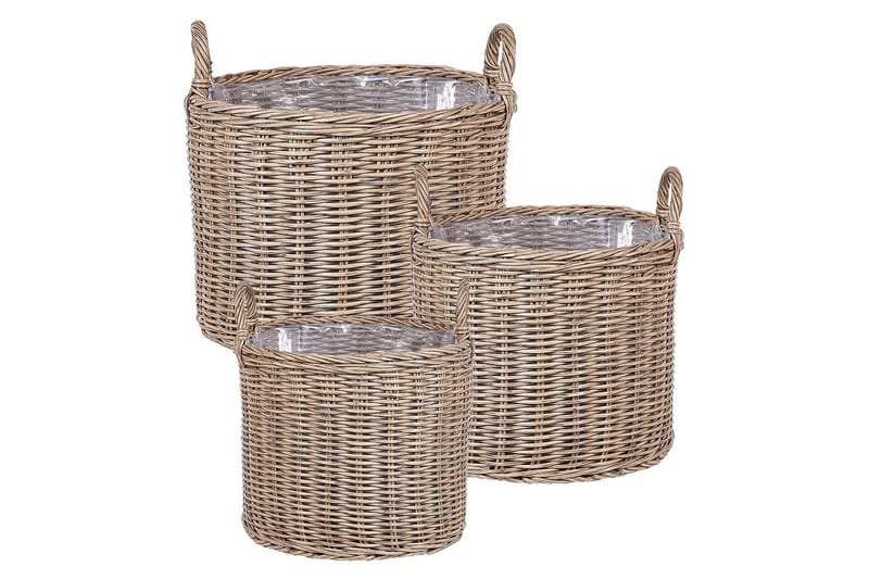 Trädgårdskruka Pendula set om 3 Brun - Brun - Trädgård & spabad - Trädgårdsskötsel - Odling - Planteringskärl & blomkruka - Stor blomkruka