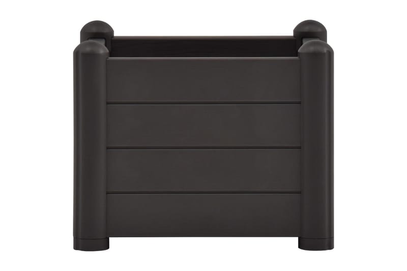 Upphöjd odlingslåda PP antracit 43x43x35 cm - Grå - Trädgård & spabad - Trädgårdsskötsel - Odling - Planteringskärl & blomkruka - Blomlåda