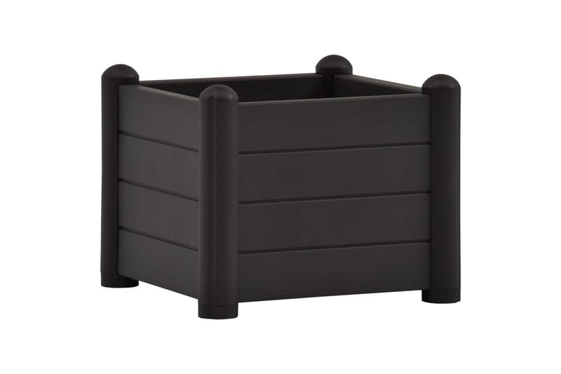 Upphöjd odlingslåda PP antracit 43x43x35 cm - Grå - Trädgård & spabad - Trädgårdsskötsel - Odling - Planteringskärl & blomkruka - Blomlåda