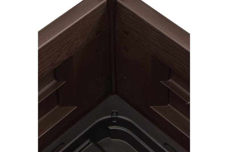 Upphöjd odlingslåda PP antracit 43x43x35 cm - Grå - Trädgård & spabad - Trädgårdsskötsel - Odling - Planteringskärl & blomkruka - Blomlåda