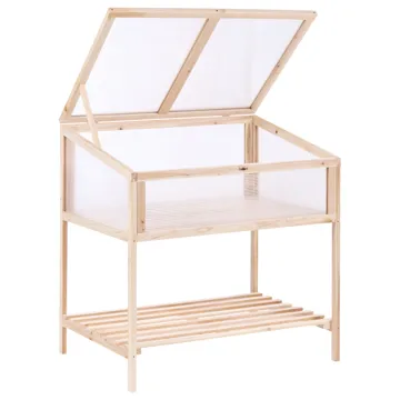Växthus För Balkong Aranova Granträ 58 cm - Brun/Transparent - Trädgård & spabad - Trädgårdsskötsel - Odling - Planteringskärl & blomkruka - Drivbänk