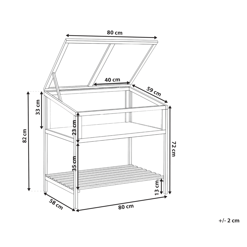 Växthus För Balkong Aranova Granträ 58 cm - Brun/Transparent - Trädgård & spabad - Trädgårdsskötsel - Odling - Planteringskärl & blomkruka - Drivbänk