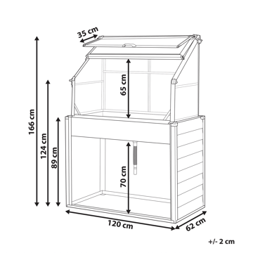 Växthus För Balkong Novoli 62 cm - Vit - Trädgård & spabad - Trädgårdsskötsel - Odling - Planteringskärl & blomkruka - Drivbänk