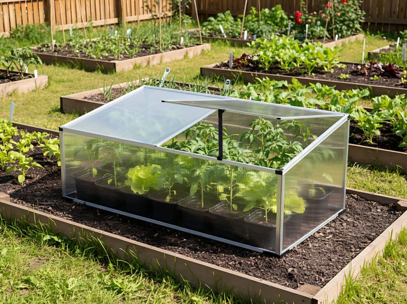 Växthus För Trädgård Serifos 60 cm - Silver/Transparent - Trädgård & spabad - Trädgårdsskötsel - Odling - Planteringskärl & blomkruka - Drivbänk