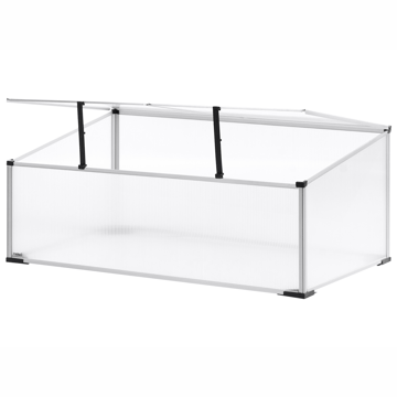 Växthus För Trädgård Serifos 60 cm - Silver/Transparent - Trädgård & spabad - Trädgårdsskötsel - Odling - Planteringskärl & blomkruka - Drivbänk