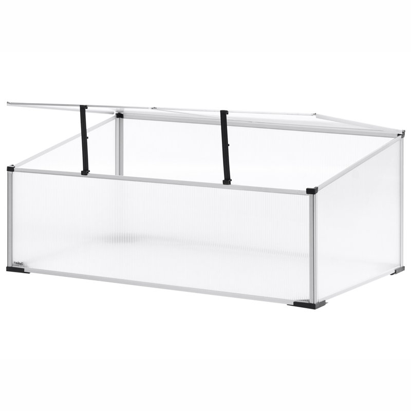 Växthus För Trädgård Serifos 60 cm - Silver/Transparent - Trädgård & spabad - Trädgårdsskötsel - Odling - Planteringskärl & blomkruka - Drivbänk