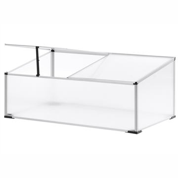 Växthus För Trädgård Serifos 60 cm - Silver/Transparent - Trädgård & spabad - Trädgårdsskötsel - Odling - Planteringskärl & blomkruka - Drivbänk
