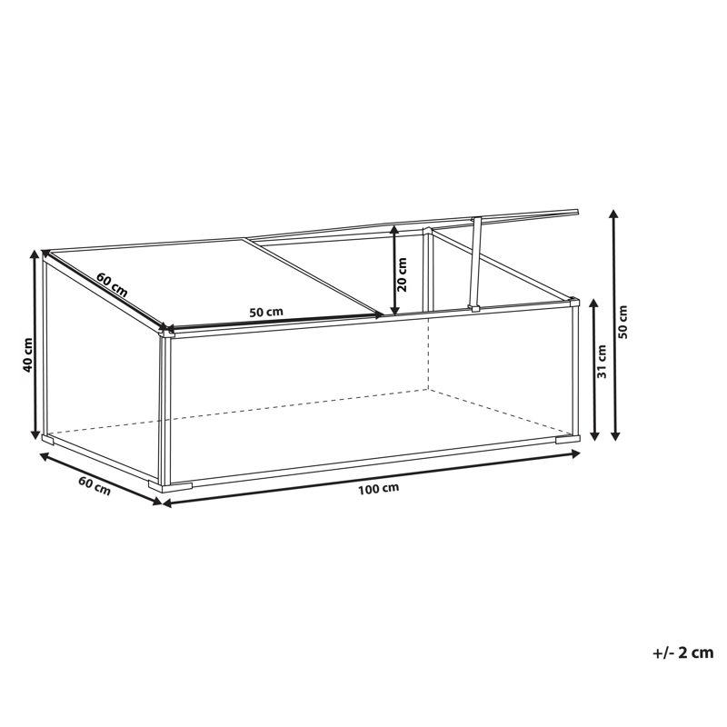 Växthus För Trädgård Serifos 60 cm - Silver/Transparent - Trädgård & spabad - Trädgårdsskötsel - Odling - Planteringskärl & blomkruka - Drivbänk