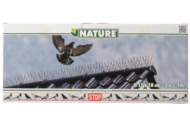 Nature Fågelpiggar 3 st 32x11x18 cm 6060160 - Trädgård & spabad - Trädgårdsskötsel - Odling - Skadedjursbekämpning - Fågelpiggar