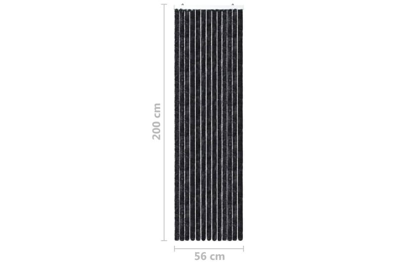 Insektsdraperi antracit 56x200 cm chenille - Grå - Trädgård & spabad - Trädgårdsskötsel - Odling - Skadedjursbekämpning - Myggskydd