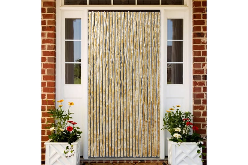 Insektsdraperi beige 100x220 cm chenille - Beige - Trädgård & spabad - Trädgårdsskötsel - Odling - Skadedjursbekämpning - Myggskydd