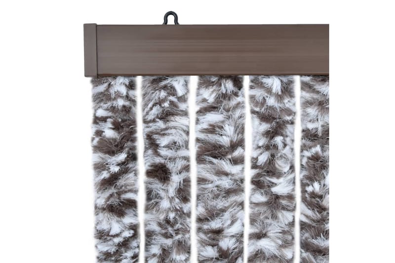 Insektsdraperi brun och beige 120x220 cm chenille - Brun - Trädgård & spabad - Trädgårdsskötsel - Odling - Skadedjursbekämpning - Myggskydd