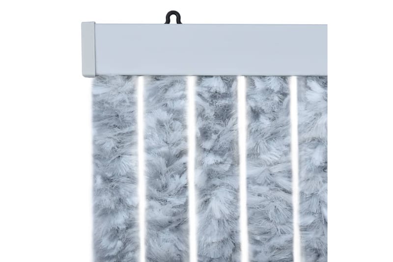 Insektsdraperi vit och grå 56x200 cm chenille - Grå - Trädgård & spabad - Trädgårdsskötsel - Odling - Skadedjursbekämpning - Myggskydd