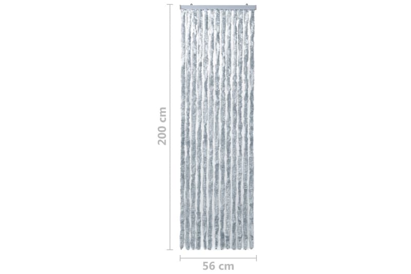 Insektsdraperi vit och grå 56x200 cm chenille - Grå - Trädgård & spabad - Trädgårdsskötsel - Odling - Skadedjursbekämpning - Myggskydd