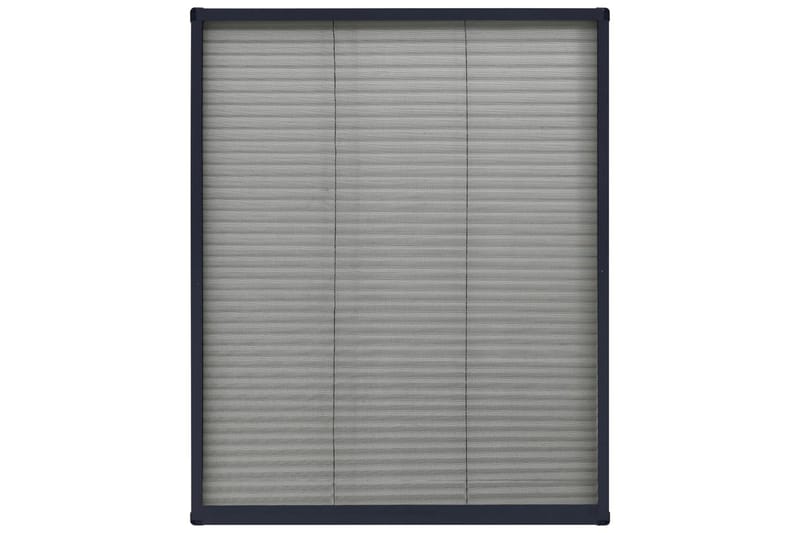 Plisserat insektsnät för fönster aluminium antracit 60x80cm - Grå - Friluftsutrustning - Myggnät & insektsnät - Myggskydd
