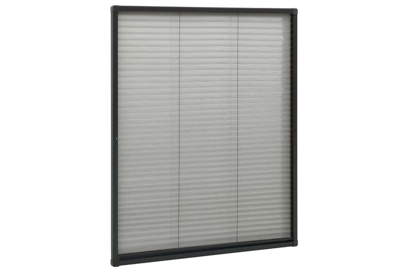 Plisserat insektsnät för fönster antracit 80x100 cm aluminiu - Grå - Friluftsutrustning - Myggnät & insektsnät - Myggskydd