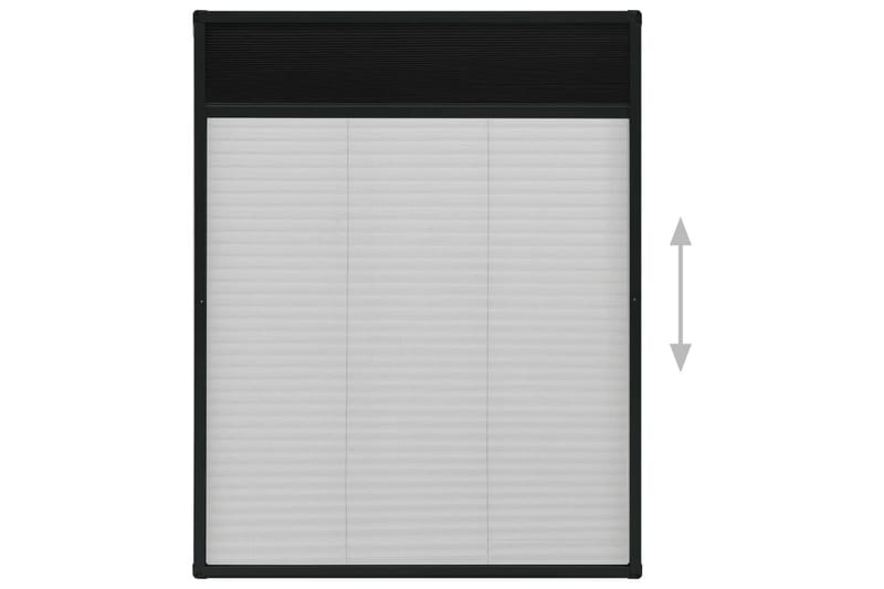 Plisserat insektsnät för fönster antracit 80x100 cm aluminiu - Grå - Friluftsutrustning - Myggnät & insektsnät - Myggskydd