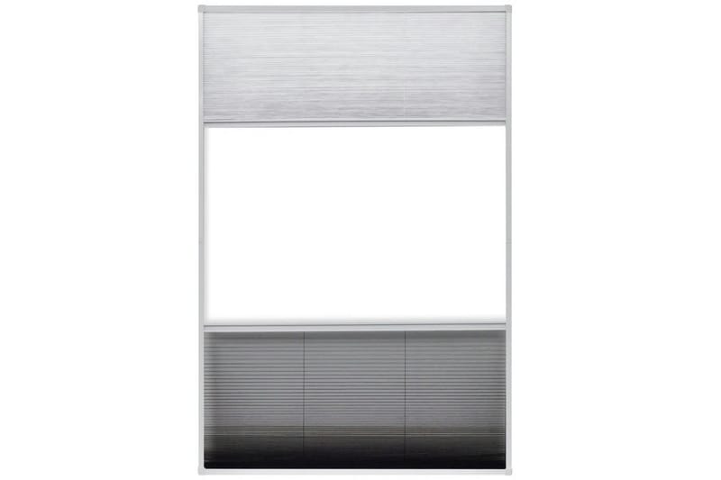 Plisserat insektsnät med jalusi för fönster 80x120 cm alumin - Svart - Friluftsutrustning - Myggnät & insektsnät - Myggskydd