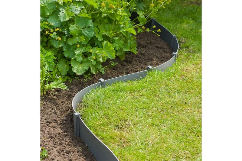 Nature Trädgårdskant 15 cm x 40 m x 3 mm grå - Grå - Trädgård & spabad - Trädgårdsskötsel - Odling - Växtstöd - Rabattkant