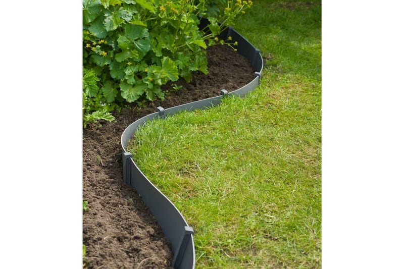 Nature Trädgårdskant 15 cm x 40 m x 3 mm grå - Grå - Trädgård & spabad - Trädgårdsskötsel - Odling - Växtstöd - Rabattkant