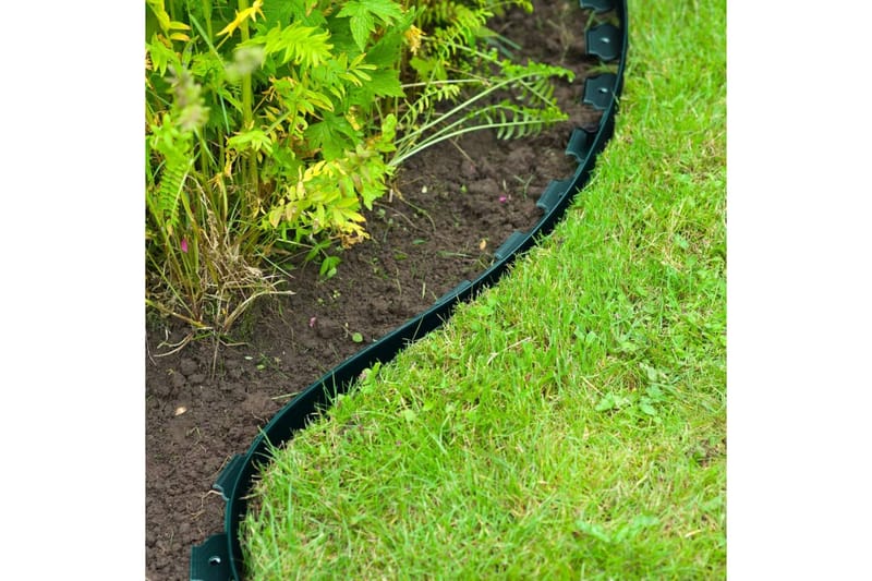 Nature Trädgårdskant 5 cm x 10 m grön - Grön - Rabattkant