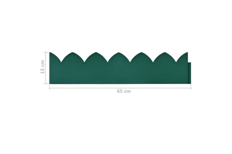 Rabattkant 10 st grön 65x15 cm PP - Grön - Trädgård & spabad - Trädgårdsskötsel - Odling - Växtstöd - Rabattkant