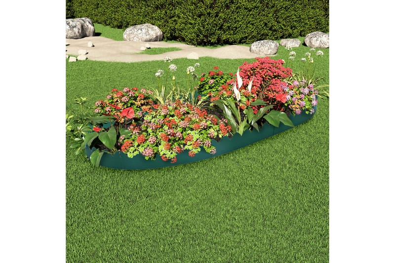 Rabattkant 10 st grön 65x15 cm PP - Grön - Trädgård & spabad - Trädgårdsskötsel - Odling - Växtstöd - Rabattkant