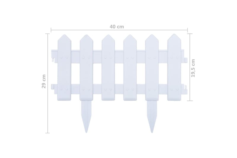 Rabattkant 25 st vit 10 m PP - Vit - Rabattkant