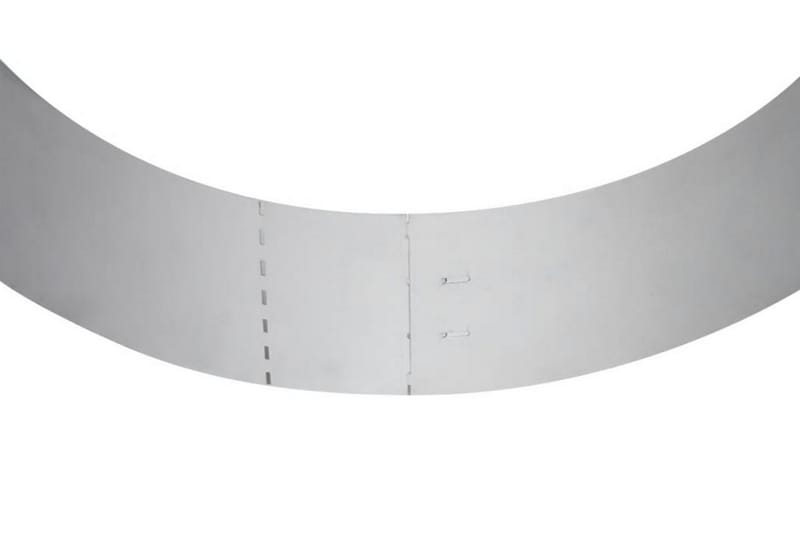 Rabattkant galvaniserat stål 100x14 cm set om 5 - Silver - Rabattkant