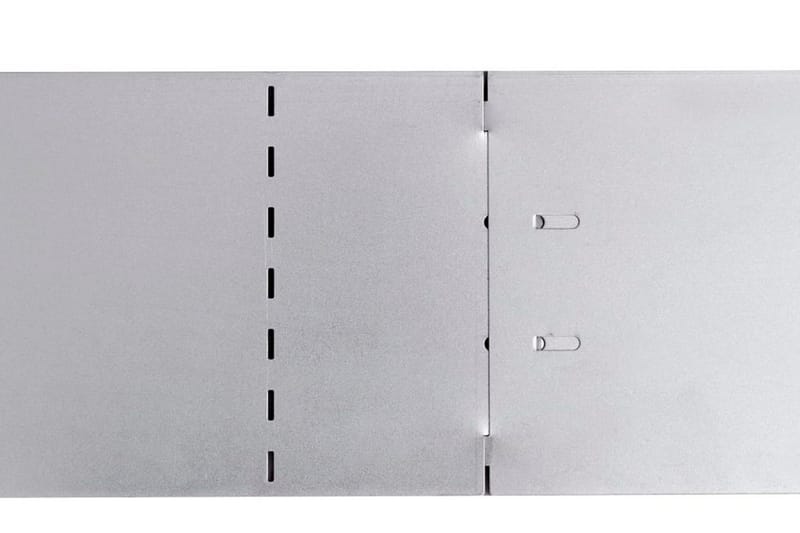 Rabattkanter 20 st galvaniserat stål 100x20 cm - Silver - Rabattkant