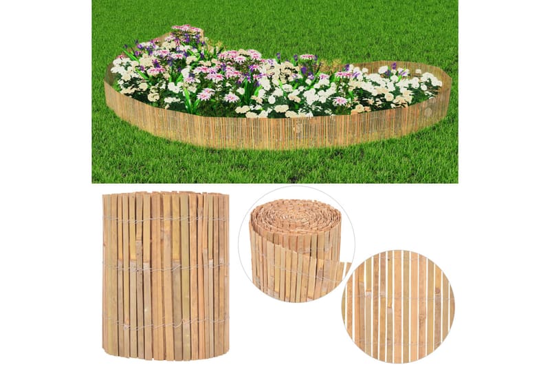 Stängsel bambu 1000x30 cm - Brun - Trädgård & spabad - Trädgårdsskötsel - Odling - Växtstöd - Rabattkant