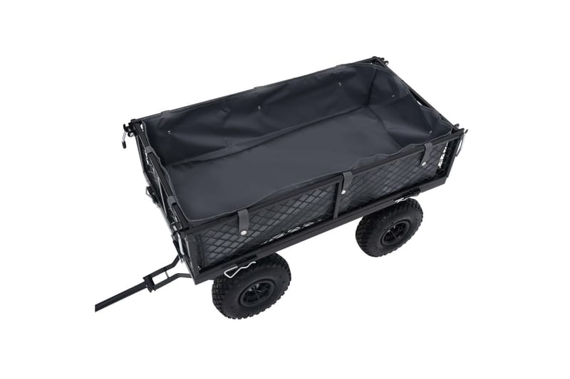 Innerfoder till trädgårdsvagn mörkgrå 86x46x22 cm tyg - Grå - Transportvagn & trädgårdsvagn