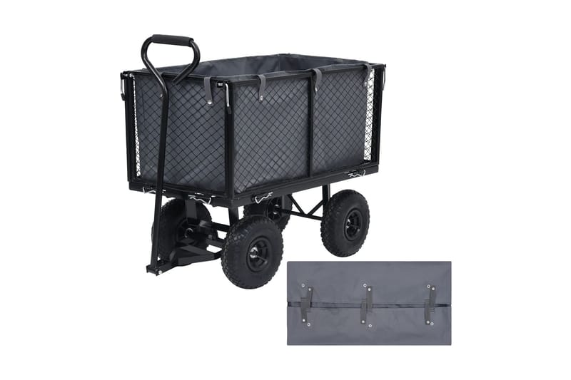 Innerfoder till trädgårdsvagn mörkgrå 86x46x41 cm tyg - Grå - Trädgård & spabad - Trädgårdsskötsel - Trädgårdsredskap & trädgårdsverktyg - Kärra & släp - Transportvagn & trädgårdsvagn