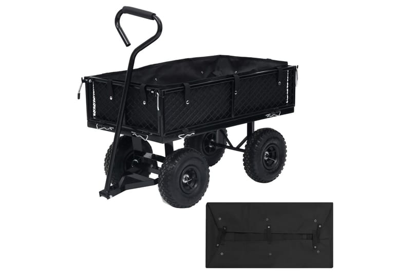 Innerfoder till trädgårdsvagn svart 86x46x22 cm tyg - Svart - Trädgård & spabad - Trädgårdsskötsel - Trädgårdsredskap & trädgårdsverktyg - Kärra & släp - Transportvagn & trädgårdsvagn