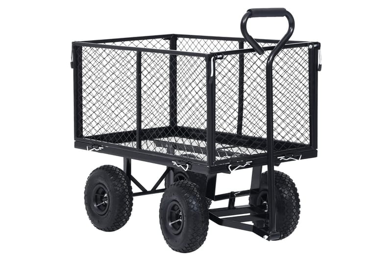 Trädgårdsvagn svart 350 kg - Transportvagn & trädgårdsvagn