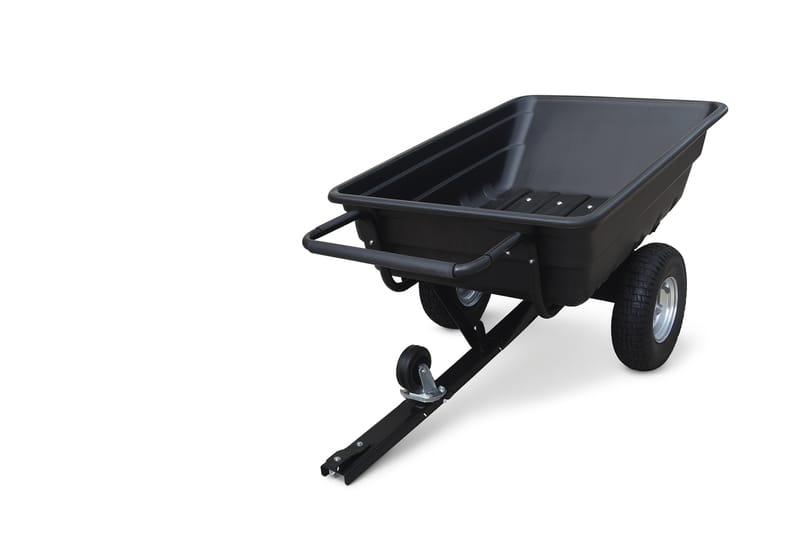 Transportvagn med tippfunktion | 300KG Lastkapacitet & terränghjul | Skjut & dragbar |  Svart - Trädgård & spabad - Trädgårdsskötsel - Trädgårdsredskap & trädgårdsverktyg - Kärra & släp - ATV-vagn
