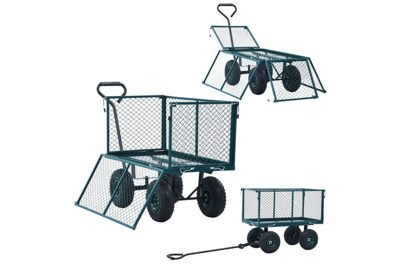 Trädgårdsvagn grön 350 kg - Trädgård & spabad - Trädgårdsskötsel - Trädgårdsredskap & trädgårdsverktyg - Kärra & släp - Transportvagn & trädgårdsvagn