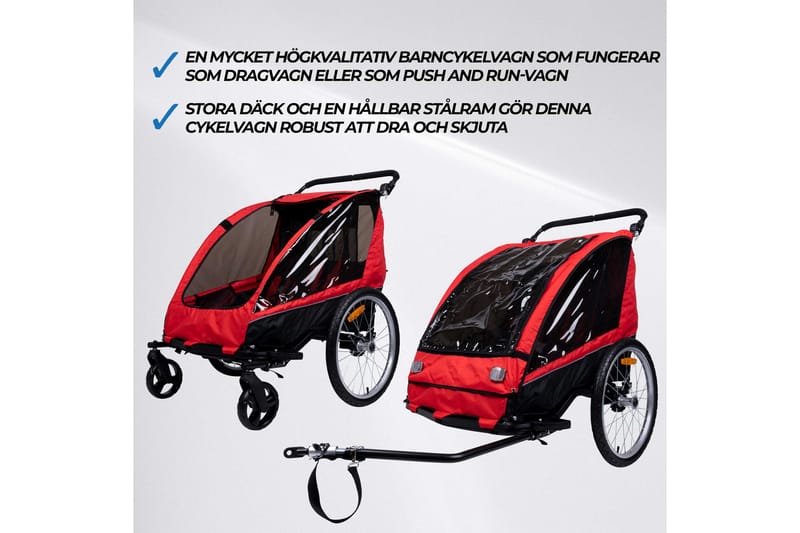 Trekker Cykelvagn Pro, 1-2 Barn - Grön - Trädgård & spabad - Trädgårdsskötsel - Trädgårdsredskap & trädgårdsverktyg - Kärra & släp - Cykelkärra
