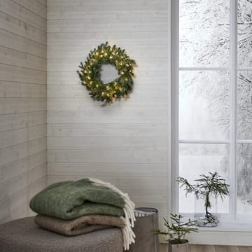 Greyland Krans med belysning 55 cm - grågrön - Trädgård & spabad - Trädgårdsskötsel - Växter & plantor - Prydnadsväxter - Dörrkransar