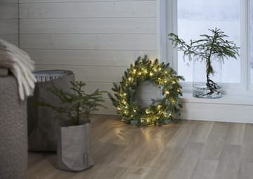 Greyland Krans med belysning 55 cm - grågrön - Trädgård & spabad - Trädgårdsskötsel - Växter & plantor - Prydnadsväxter - Dörrkransar