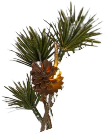 Larix Krans med belysning 40 cm - grön med bruna kottar - Trädgård & spabad - Trädgårdsskötsel - Växter & plantor - Prydnadsväxter - Dörrkransar
