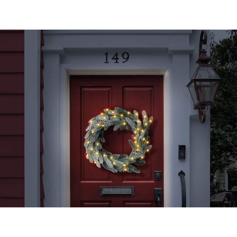 Snöig Julkrans Albini - Trädgård & spabad - Trädgårdsskötsel - Växter & plantor - Prydnadsväxter - Dörrkransar