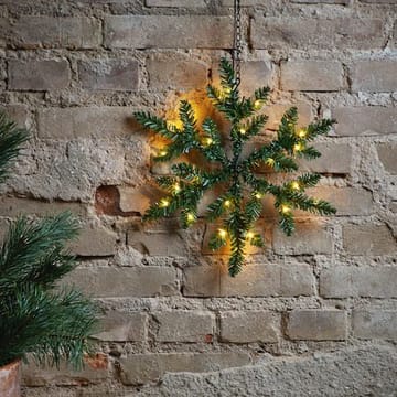 Snowflake Krans med belysning 40 cm - Grön - Trädgård & spabad - Trädgårdsskötsel - Växter & plantor - Prydnadsväxter - Dörrkransar