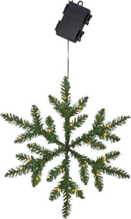 Snowflake Krans med belysning 40 cm - Grön - Trädgård & spabad - Trädgårdsskötsel - Växter & plantor - Prydnadsväxter - Dörrkransar