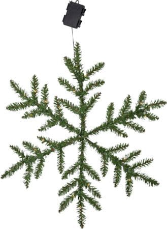 Snowflake Krans med belysning 63 cm - grön - Trädgård & spabad - Trädgårdsskötsel - Växter & plantor - Prydnadsväxter - Dörrkransar