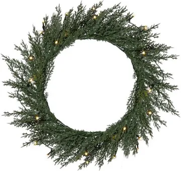 Thuja Krans med belysning 40 cm - Grön - Trädgård & spabad - Trädgårdsskötsel - Växter & plantor - Prydnadsväxter - Dörrkransar