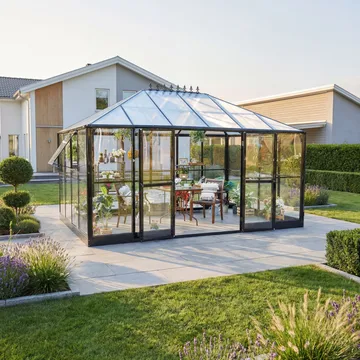 Gazebo 12 m² | 4 mm säkerhetsglas | Hållbar och stilren konstruktion - Trädgård & spabad - Trädgårdsskötsel - Växthus